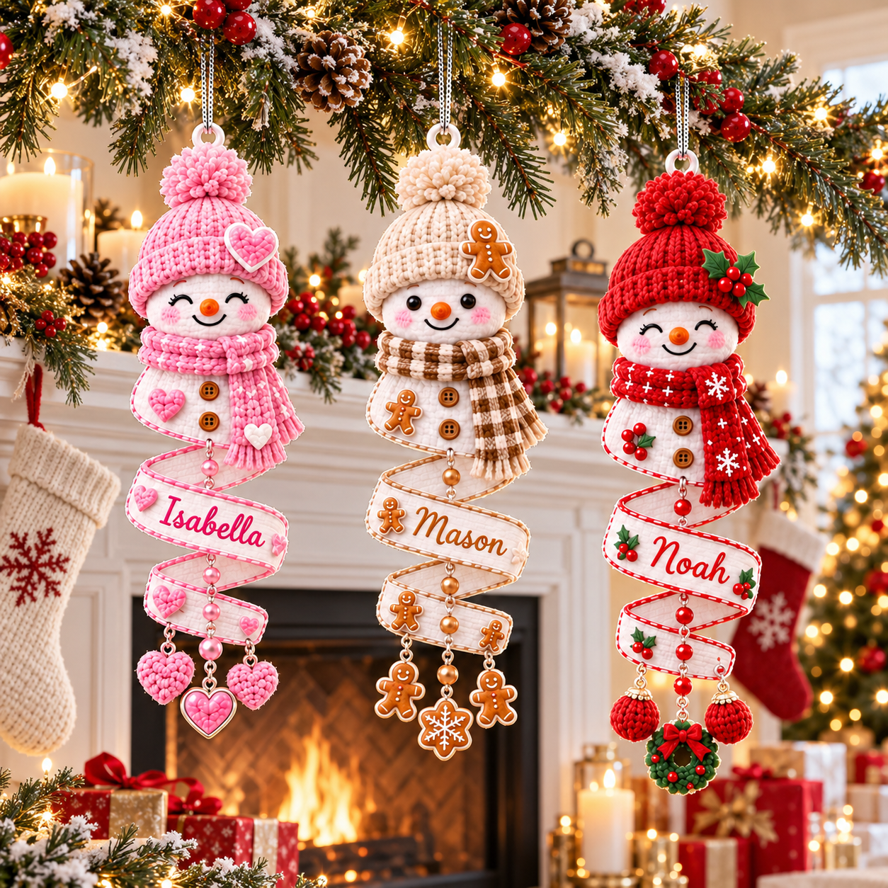Christmas Snowman Spiral Acrylic Ornament, Custom Name Snowman Acrylic Ornament, Faux Crochet Ornament, Santa Snowman, 2026 Christmas 00b36b5b-49ce-4578-9a83-2291d02dda0b-banner-1.png