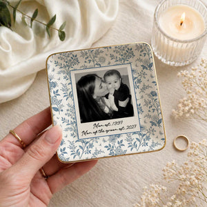 Personalized Jewelry Tray for Mother Of The Groom, Custom Photo Ceramic Ring Dish, Mother In Law Gift from Bride, Wedding Mom Gift from Son 00cd57c9-d901-4099-8346-58b31c5e9528-2.jpg