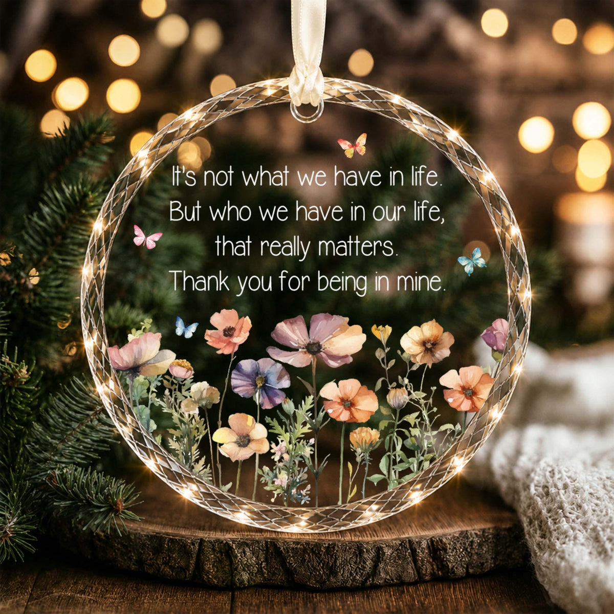 Wildflower Best Friend Ornament, Custom Bestie Glass Keepsake, Friendship Thank You Gift for Women, Soul Sister Christmas Gift, BFF Decor 00cfb456-50a0-4140-afef-8620eaf269a2-1.jpg
