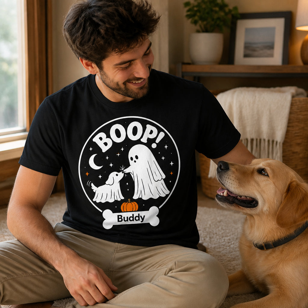 Boop Ghost Dog Personalized Name Tee - Personalized T-shirt 00dfb1f7-40e1-4097-82b5-79f96d1b455e.jpg