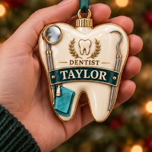 Personalized Dentist Tooth 3D Ornament 2026, Custom Name Dental Christmas Ornament, Dentist Gift 00e6f6f6-692e-4bf0-b711-1ac650ac75d0-dentist_ornament_mockup_3_handheld.png