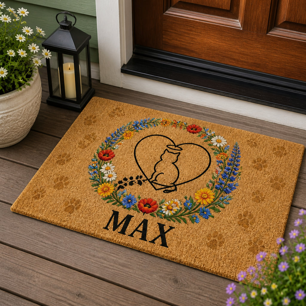 Personalized Cat Memorial Wildflower Doormat - Personalized Doormat 00fb9636-e84b-47fb-b434-ea85de29dca4.jpg