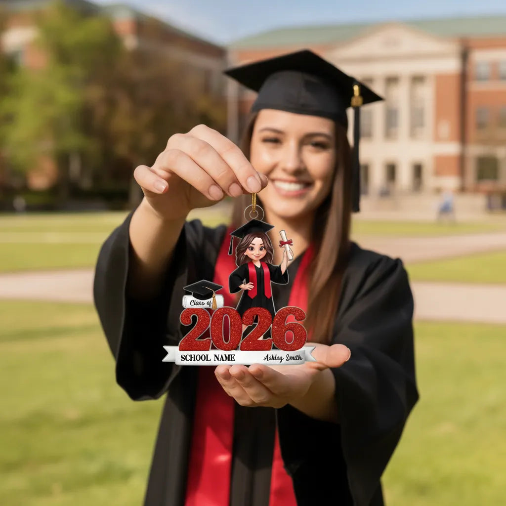 Class Of 2026 2027 3D Effect Senior - Personalized Acrylic Ornament - Christmas Gift For Senior