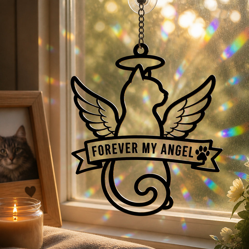 Angel Cat Memorial Suncatcher – Forever My Angel - Suncatcher Ornament 012c077a-d034-4a2f-b771-40e74d1549da.jpg