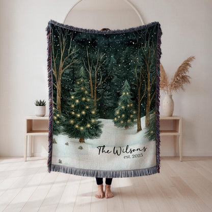 Personalized Christmas Blanket Family, Christmas Gift, Family Name Blanket for Xmas, Christmas Woven Blanket, Xmas Decoration Family Gift 012ec3f4-05b7-4b71-b301-a3ee339237e2-2.jpg