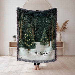 Personalized Christmas Blanket Family, Christmas Gift, Family Name Blanket for Xmas, Christmas Woven Blanket, Xmas Decoration Family Gift 012ec3f4-05b7-4b71-b301-a3ee339237e2-2.jpg