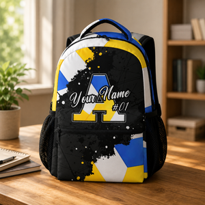Custom VolleyballBackpack for Kids Personalized Initial School Bookbag with Name Customized Sports Schoolbag for Kindergarten Elementary Primary Senior Middle