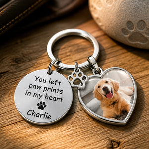 Pet Memorial Photo Charm Keychain — You left paw prints in my heart - Personalized Photo Charm Keychain 016c8923-5363-428f-a0ad-e371d56a1d17.jpg