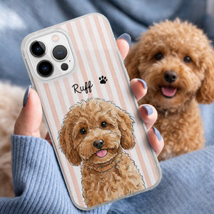 Custom Pet Portrait Watercolor Art Striped Pattern Gift For Pet Lovers - Personalized Phone Case 017258be-c5ba-4cff-ba79-70953ba06dd4-banner-4.jpg