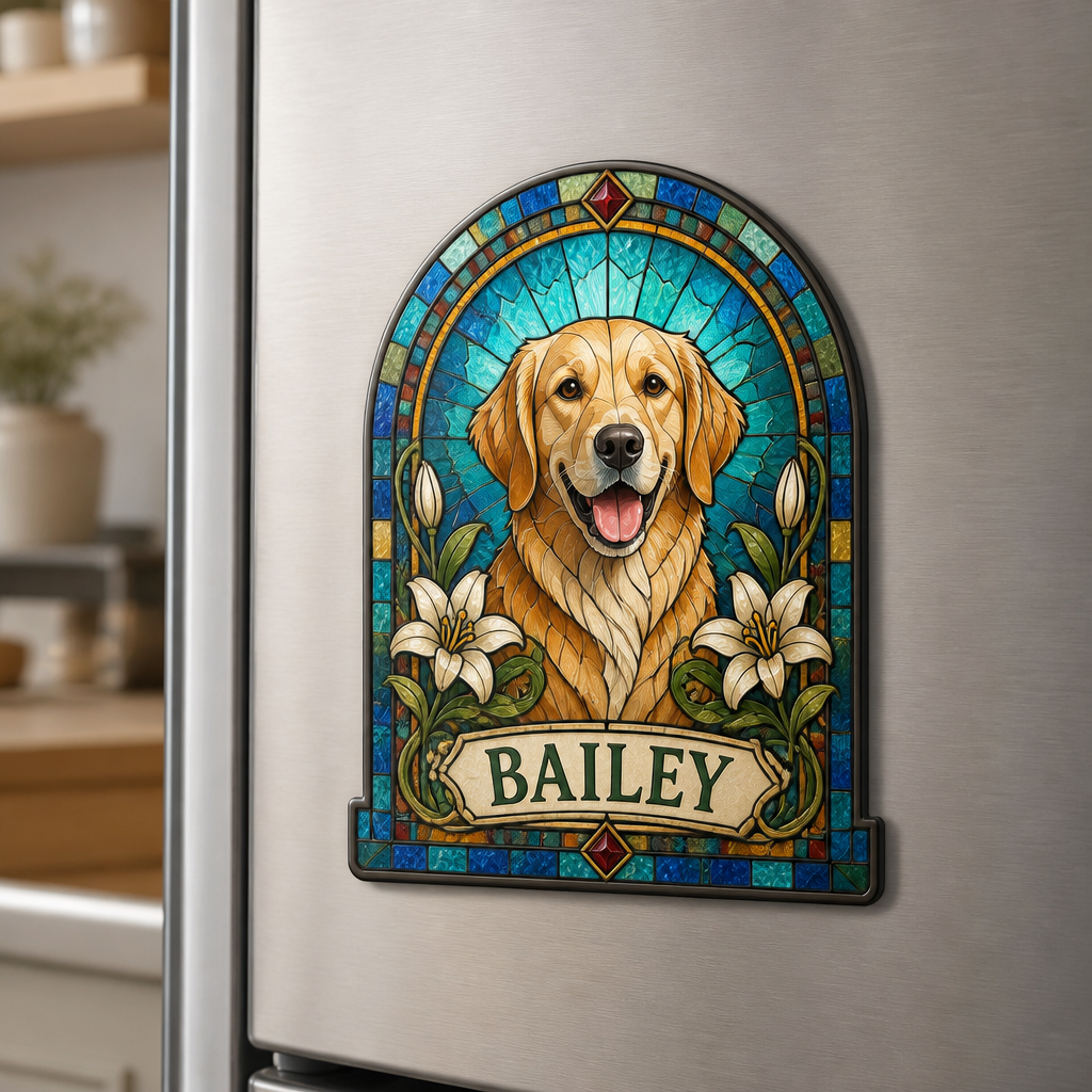 Stained-Glass Pet Portrait Name Magnet - Personalized Custom Shape Fridge Magnet 017a5548-5c13-4509-8e40-0c5308c9e548.png