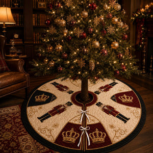 Nutcracker Christmas Tree Skirt, Quilted Holiday Tree Skirt, Royal Red Navy Gold Christmas Decor, Elegant Xmas Home Decor 017bc93e-6ca6-4ba8-aff5-77657b7c4a29-5.jpg