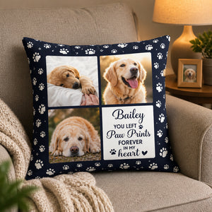 Pet Memorial Photo Collage Pillow – You Left Paw Prints Forever In My Heart - Personalized Pillow 01813eed-d4b5-4cc7-b407-cb597b112d89.jpg