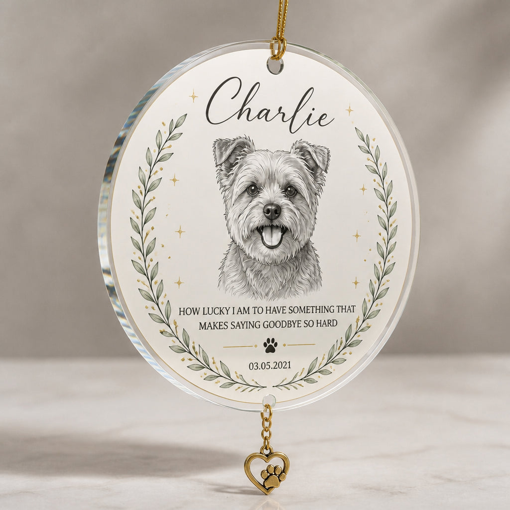 Custom Pet Memorial Line-Art Ornament - Personalized 1 Layered Suncatcher with Charm 0182f6ef-55bb-4616-8233-3348ca690448.jpg