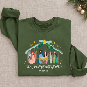 Coquette Bow Nativity Sweatshirt, The Greatest Gift of All, Christian Christmas Shirt, Religious Holiday Gift 01904ee2-dbeb-403f-9dbc-3ad63ca7cd51--o-n-Noel-xanh-liu-4.png