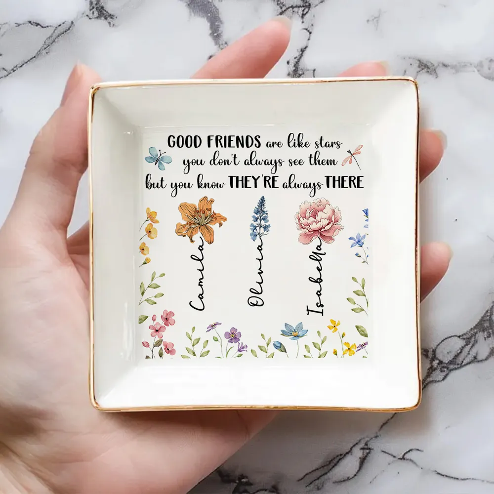 Good Friends Are Like Stars - Personalized Jewelry Dish - Gift For Sisters, Besties, Friends, Soul Sisters 01994c5b-9d74-4820-86bc-1748738f8335-banner-2_converted.png