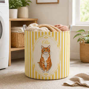 Custom Pet Portrait Laundry Hamper – Watercolor Cameo Wreath - Personalized Storage Bag 019fb9ad-7827-49d0-a2b2-a6590f16f70d.jpg