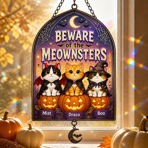 Beware of the Meownsters — Custom Pet Halloween Garden Flag - Personalized 1 Layered Suncatcher with Charm 01b1cd8e-ddb9-469f-8ea5-099a1bce8a43.png