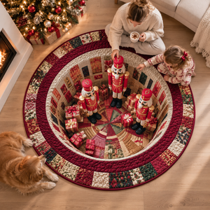 This Floor Is Nuts! – Nutcracker 3D Optical Illusion Christmas Quilted Rug, Burgundy Round Area Rug for Living Room & Bedroom, Festive Holiday Home Decor and Funny Gift for Nutcracker Lovers 01b4580b-5a08-4fd3-967d-cbf79557dfc5-j5.png