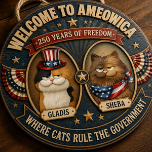 Welcome to Ameowica Custom Cat Portrait Wood Sign - Personalized Wood Sign 01b46fd3-798a-4646-97d6-3d7e040bea22.jpg