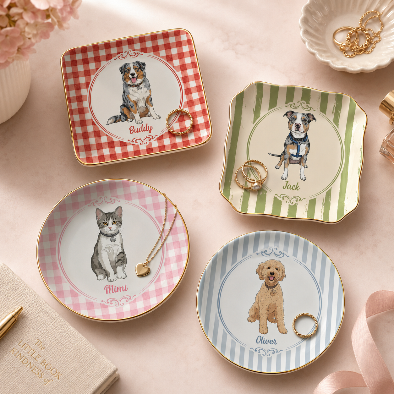 Custom Pet Portrait Watercolor Art Gift For Dog Mom Ring Dish, Personalized Cat Mom Jewelry Dish, Pet Memorial Gift for Pet Lover 01c4a5db-12cb-4df5-a00c-d9840973ef38-111.png