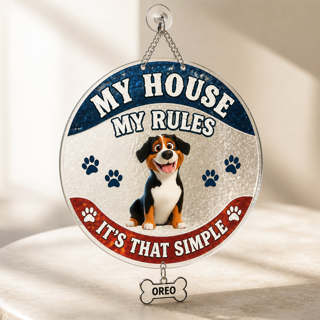 My House My Rules Dog Doormat – Personalized Pet Name - Personalized 1 Layered Suncatcher with Charm 01d15e15-3eea-46fd-bdd2-3cce47a36ffd.jpg