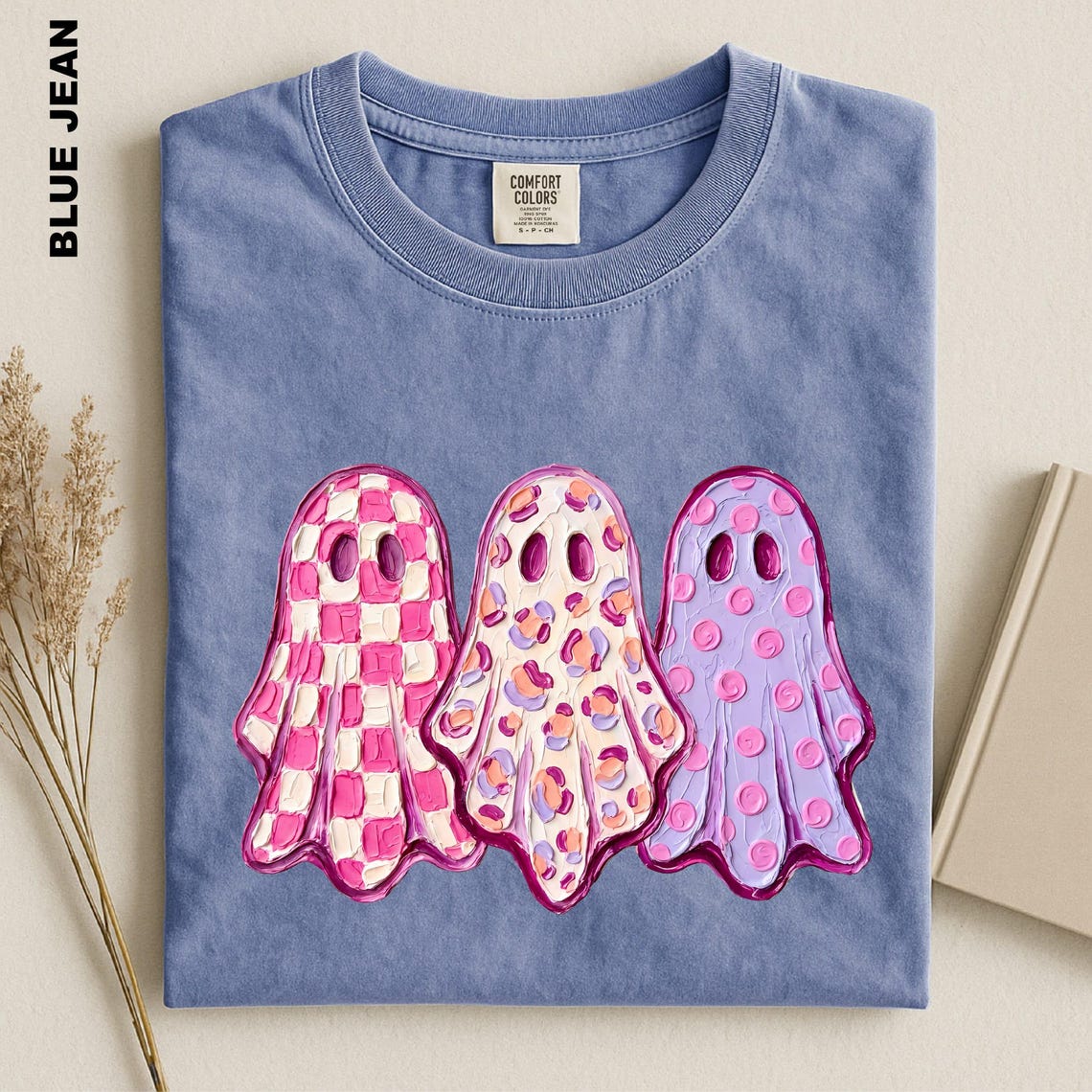 Halloween Ghost Shirt, Cute Pink Ghost Tee, Comfort Colors Spooky Season T-shirt, Tis The Season Sweatshirt, Cozy Fall Halloween Graphic Top 01d34c74-f2fe-4913-aae7-c1661baef007-7.jpg