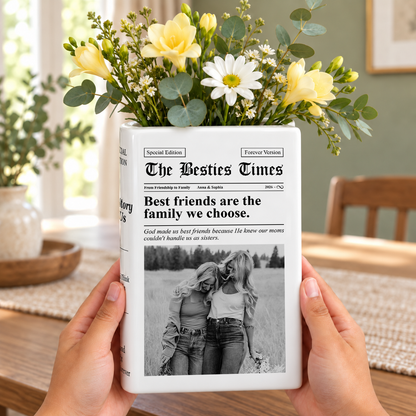 Friendship Newspaper Custom Photo Best Friend Keepsake Gift For Her - Personalized Vase 01d897b3-dc39-4530-acb6-3ede862d5b18-5-2-.png