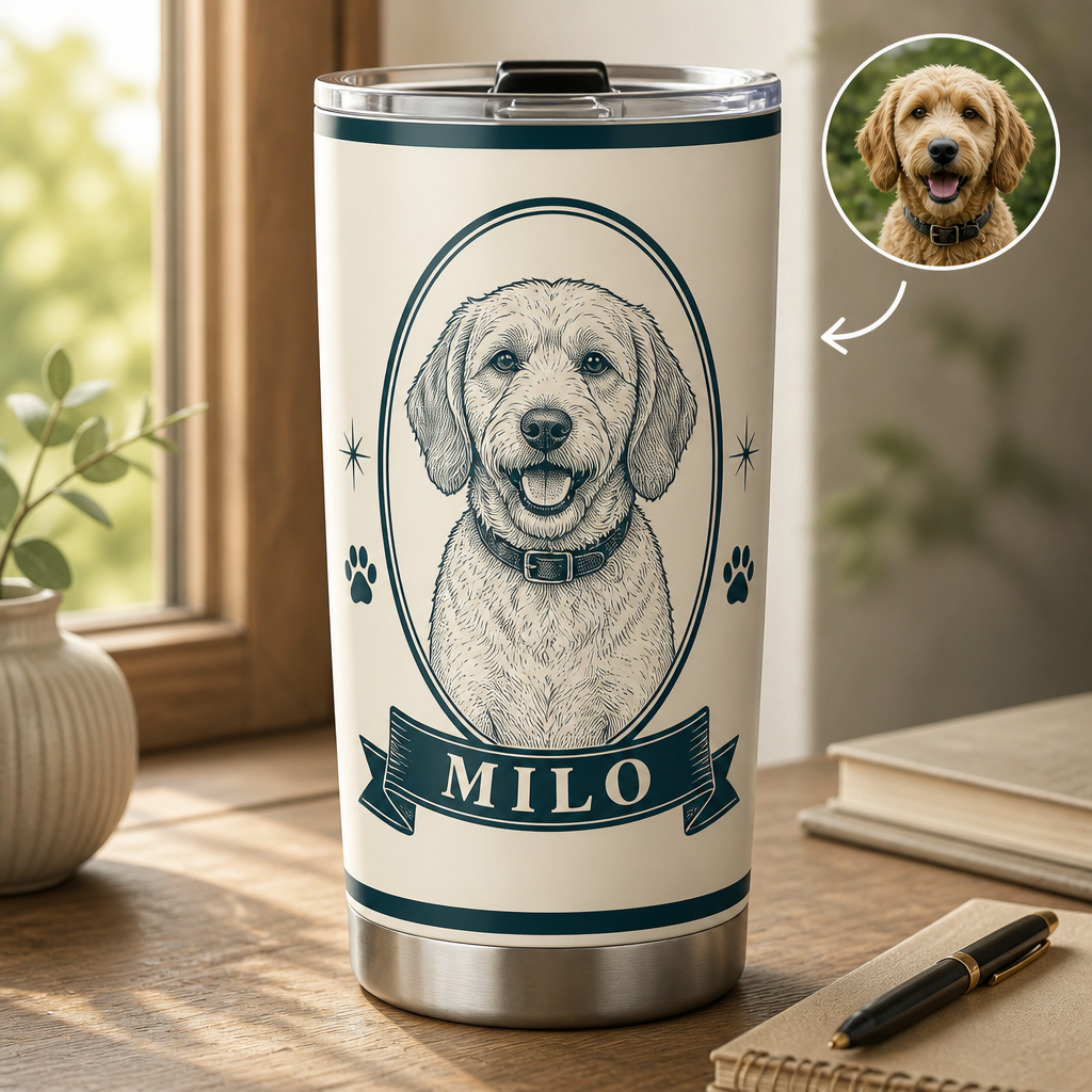 Custom Pet Portrait Tumbler – Vintage Cameo with Name - Personalized Tumbler 01d9cfee-f329-453d-b7ab-3464d2f343db.png