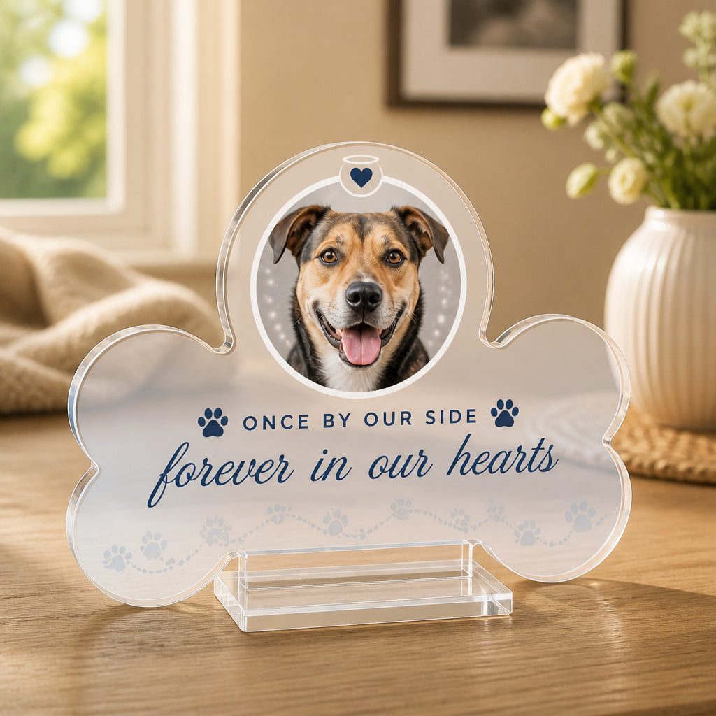 Pet Memorial Acrylic Bone Plaque – Photo Upload - Personalized Acrylic Custom shape Standing 1 layer (FS) 01e06d4d-1cca-4919-af44-db574481176e.jpg