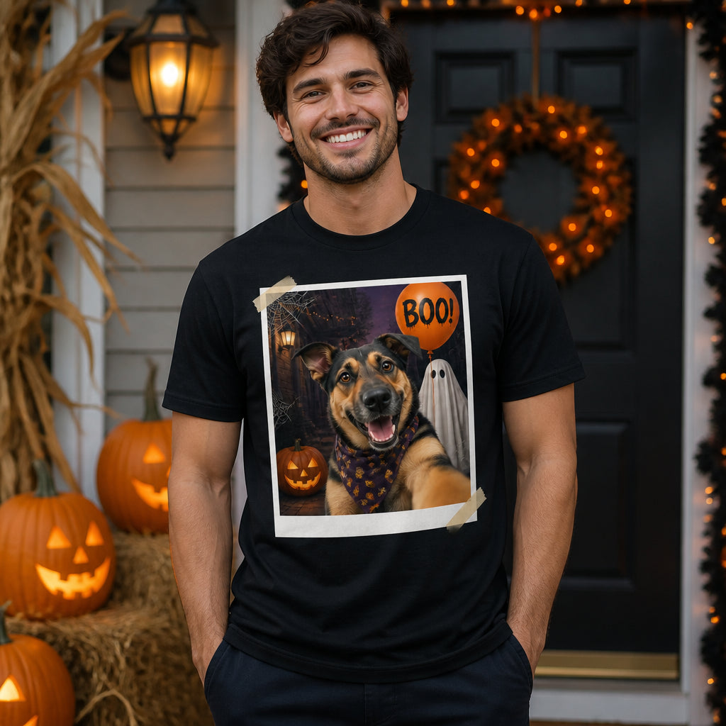 Halloween Pet Selfie BOO! Tee — Custom Dog Photo - Personalized T-shirt 01e39e7e-1783-48e0-a583-e57384d54199.jpg
