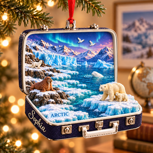 Personalized Arctic 3D Suitcase Christmas Ornament – Polar Bear Travel Keepsake & Gift for Nature Lovers 01e8d5a2-9de4-4166-a40f-17b44ccdcecb-Arctic-suitcase-ornament-on-Christmas-tree-1.png