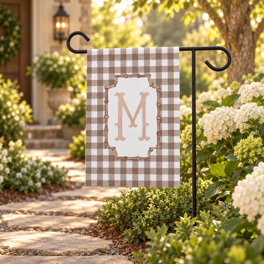 Espresso Brown Monogram Initial Garden Flag, Checkered Personalized Name Yard Banner Welcome Sign 01f586bc-d630-4943-a0a6-ea139a3da61c-731dcc6d-15c0-4d73-b9b7-142f284bc108.png