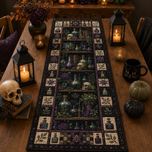 Witchy Apothecary Quilted Table Runner, Potion Bottles & Skulls Gothic Halloween Table Decor, Dark Botanical Kitchen Decor 01f9b2c3-1dfd-434e-ab67-bfde59105d38-Image-Aug-13-2026-02_53_21-PM.png