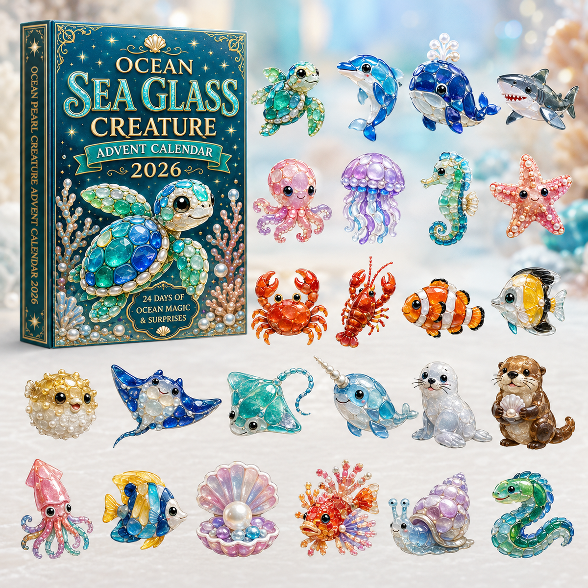 Ocean Sea Glass Creature Advent Calendar 2026 - 24-Day Festive Countdown, Acrylic Charms Blind Box - Gift For Ocean Lovers 01fe28f4-8a64-499e-80b1-68a4385f19f0-sea.png