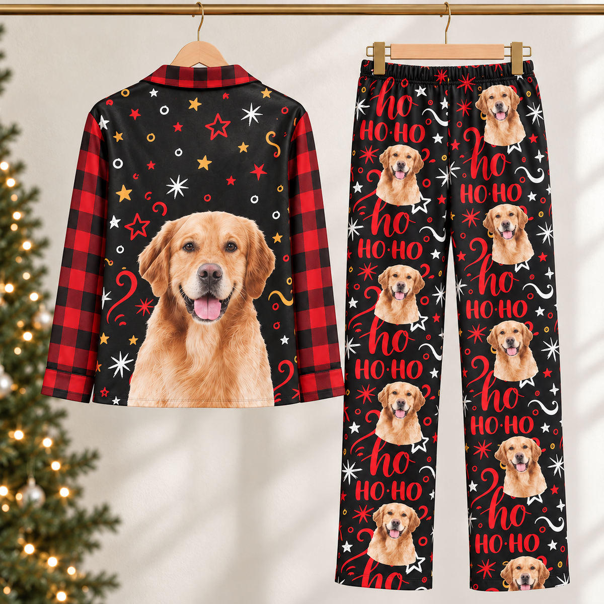 Christmas Pajamas - Personalized Photo Women's Pajamas Set - Plaid Pattern 0208cb13-0079-4702-97ca-9a7a32c4b803-B-pijama-ch-Noel-m-t-sau.png