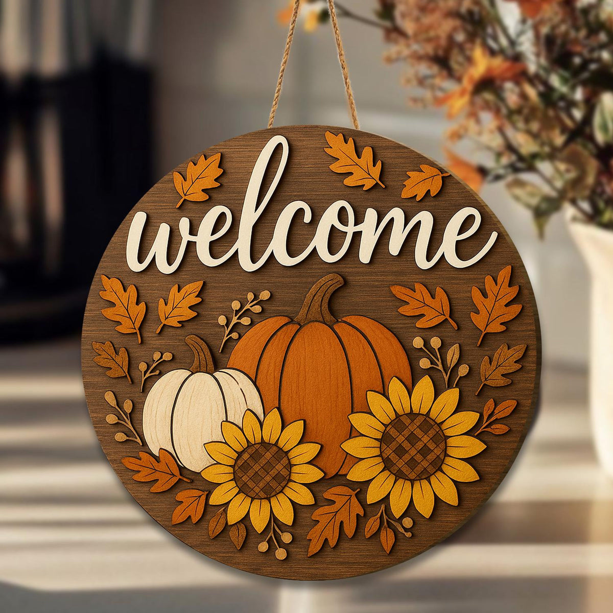 Welcome Fall Wooden Sign, 3D Pumpkin Sunflower Door Hanger, Rustic Autumn Wall Decor, Farmhouse Harvest Front Porch Sign 0208f0b0-baec-4b49-b2a2-d0f0904757e6-banner-2.jpg