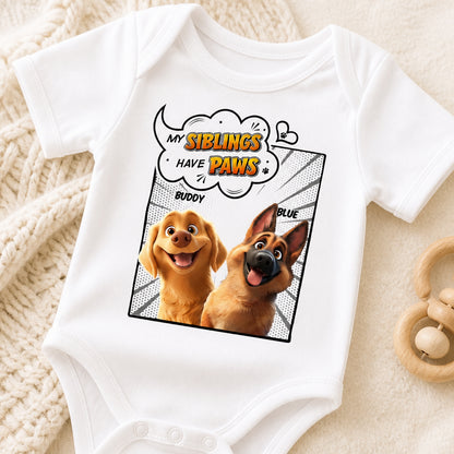 My Siblings Have Paws — Custom Pet Portrait Baby Onesie - Personalized Baby Onesie With Color 02233688-57eb-4438-899f-ae399b4556f6.jpg