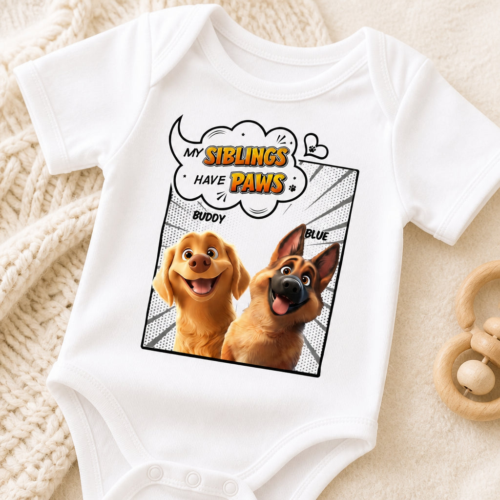 My Siblings Have Paws — Custom Pet Portrait Baby Onesie - Personalized Baby Onesie With Color 02233688-57eb-4438-899f-ae399b4556f6.jpg