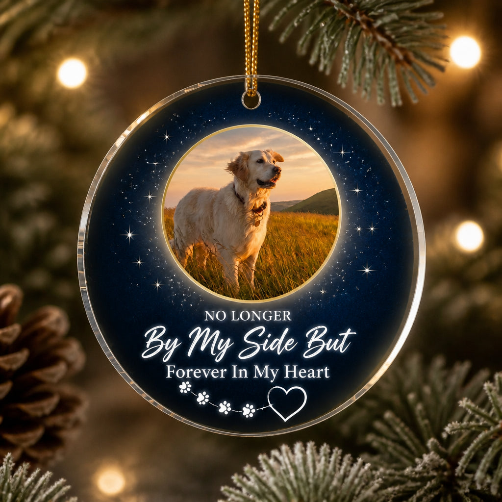 Pet Memorial Photo Transparent Acrylic Ornament - No Longer By My Side - Personalized Transparent Acrylic Ornament 0230e9f4-11e8-4871-b1ec-7d33635f7dd1.jpg