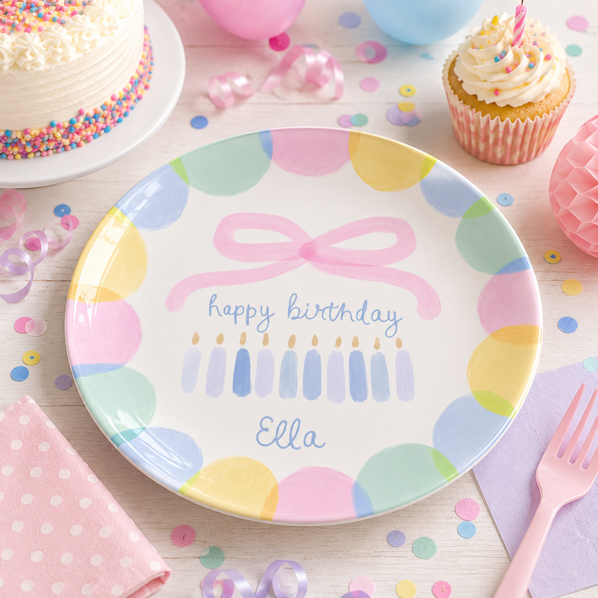 Custom Birthday Plate: Personalized Gift for Girls, Coquette Party Decor 0234f272-fd35-4c04-92b1-71352d7da614-1.png