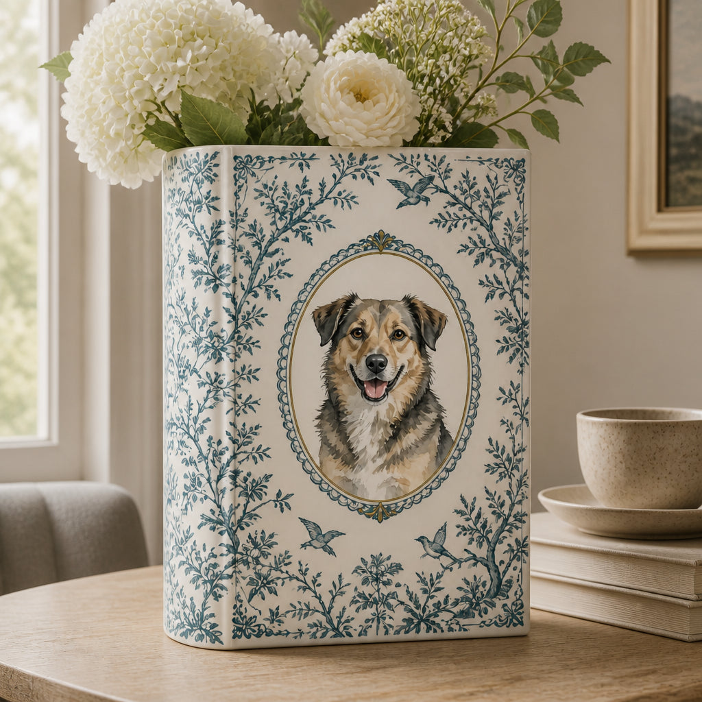 Custom Pet Portrait Toile Cameo Acrylic Book Vase - Personalized Acrylic Book Vase 0243802a-3906-4110-8021-2119450f22b7.jpg