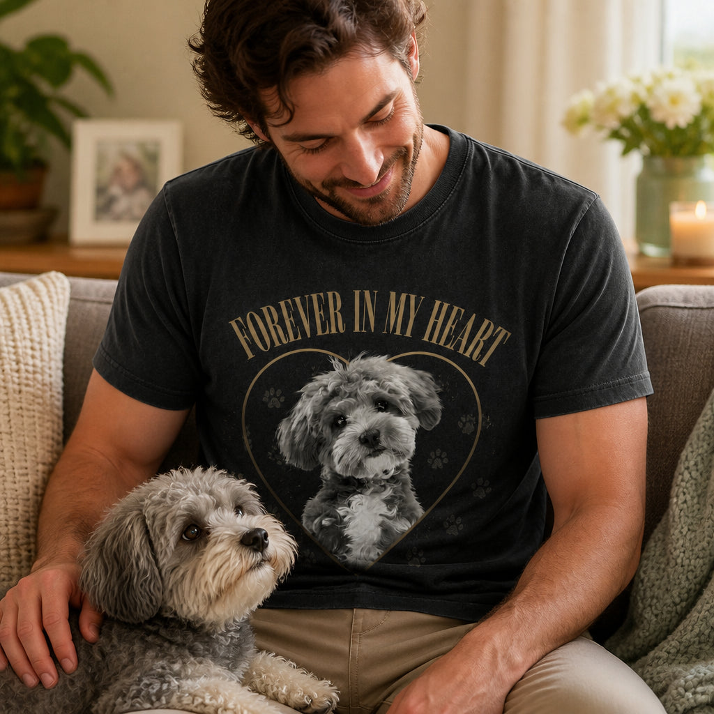 Forever In My Heart Pet Memorial Photo Tee - Personalized T-shirt 024f840e-3792-4d25-a67a-650ecde88eef.jpg