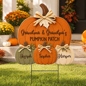 Fall Vibe Grandpa Grandma's Pumpkin Patch - Personalized Yard Sign - Fall Decor For Grandparents 0256a1fc-7f4e-4dac-8a6f-d8e94302365d-1.webp