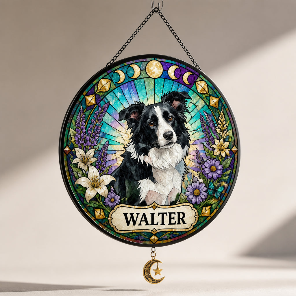 Custom Stained-Glass Pet Suncatcher – Photo-to-Art with Name - Personalized 1 Layered Suncatcher with Charm 0272c5a8-eff0-4af1-a8f7-6bf14f2be0ff.jpg