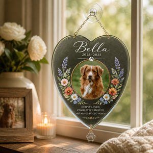 Personalized Pet Memorial Stone – Photo, Name & Years - Personalized 1 Layered Suncatcher with Charm 027c68b4-b34b-46cf-9552-f229ad65db48.jpg