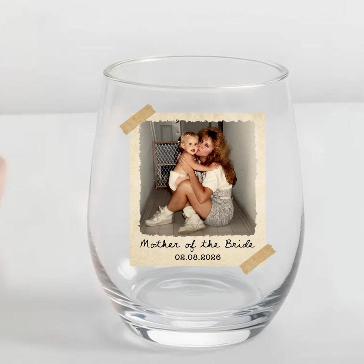 Custom Photo Mother of The Bride or Groom Gifts, Custom Picture Wine Glass Gift for MOB/MOG Wedding Favor Gift For Mom, Stemless Wine Glass 027e7946-b381-437a-969f-f7a2e9246695-10.png
