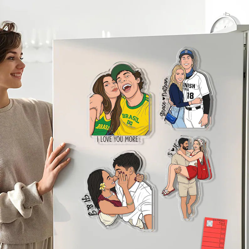 Personalized Portrait From Couples Photo Fridge Magnet, Custom Photo Couples Magnet, Anniversary Gift For Him, Her, Gift For Boyfriend 028c00df-a966-45bc-9e92-ee19e18cf45f-il_794xN.8142377698_2t71.webp