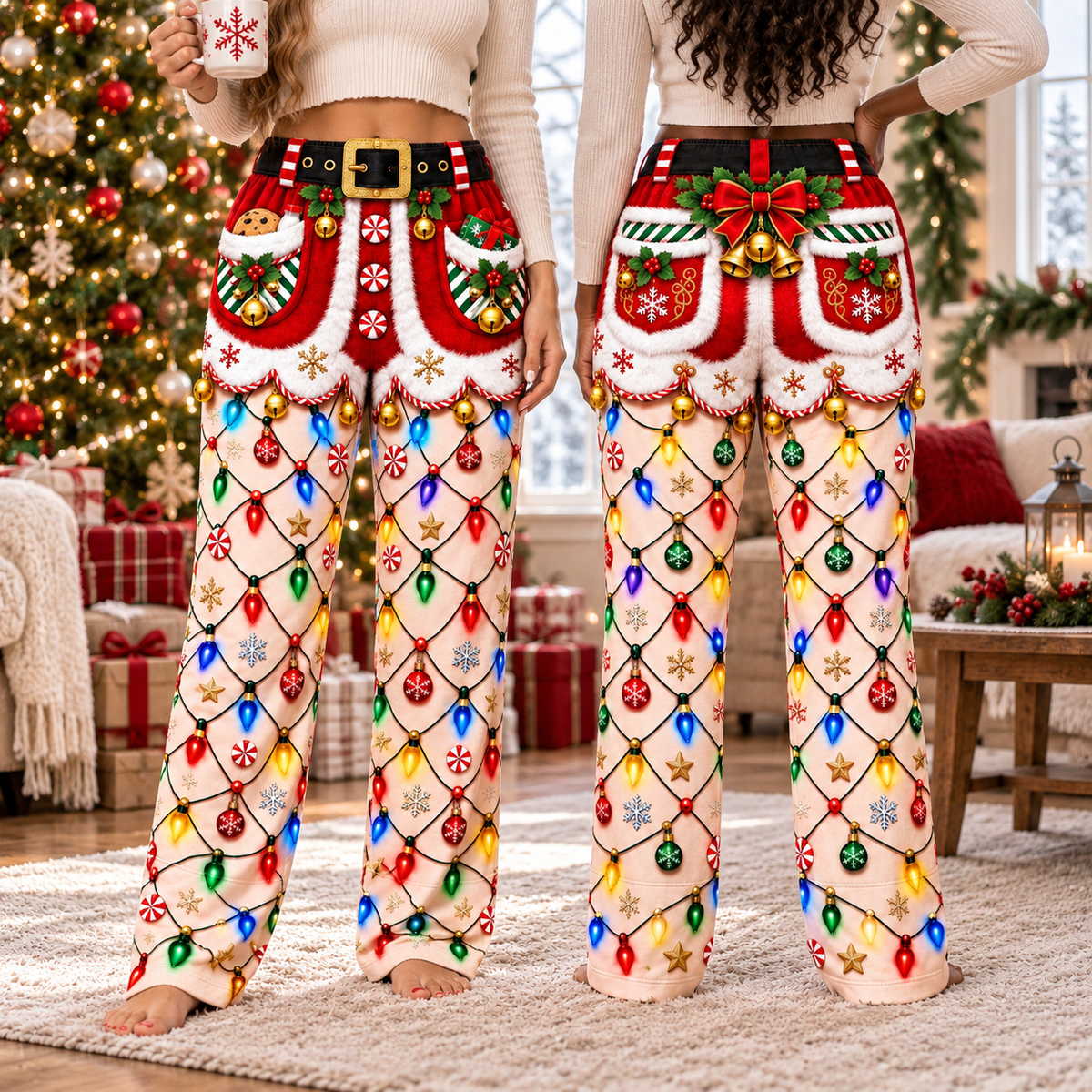 Funny Christmas Pajama Pants: Santa Suit Illusion Print, Holiday String Lights 02d310cf-8274-448e-af0f-07ee92c66740-banner-1.png