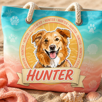Custom Pet Portrait Beach Bag – Photo to Art with Name Ring - Personalized AOP Bag 02e15547-fb2f-4720-9538-e96fe597e180.jpg