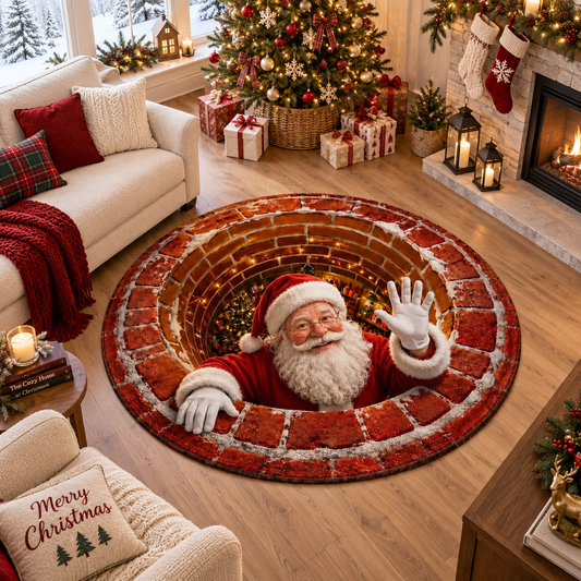 Christmas Santa 3D Round Rug, Christmas Vortex Optical Illusion Floor Mat, Non Slip Xmas Home Decor, Christmas Gift for Family 02e30100-dc2b-499d-a978-ab16a173202f-1393dbf7-67b4-4ee6-9aec-89a1829ca16d.png